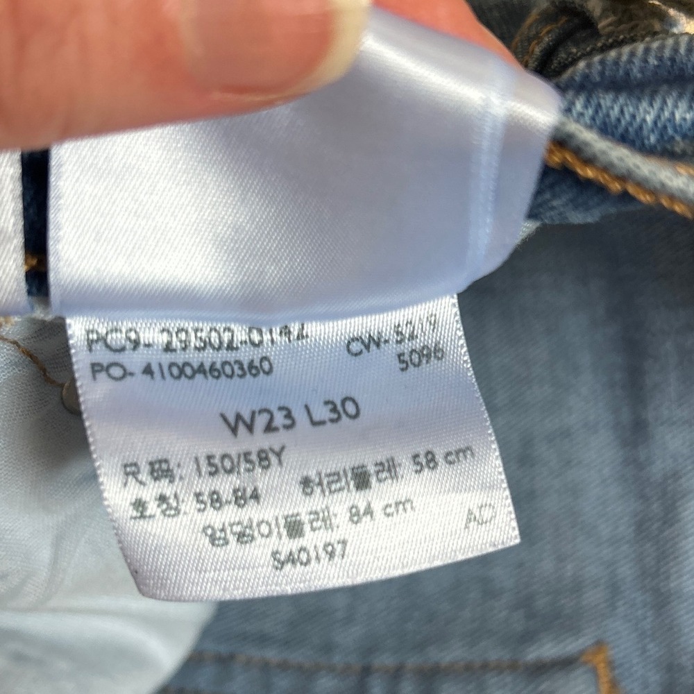 Levi's Premium Denim Jeans High Rise Button Fly Slim Fit 501s W23 L30 - Picture 6 of 6